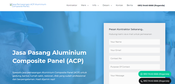 Website: Pasang Aluminium Composite Panel